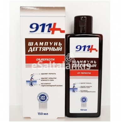 "911" Šampūnas su deguto ekstraktu nuo pleiskanų 150ml.
