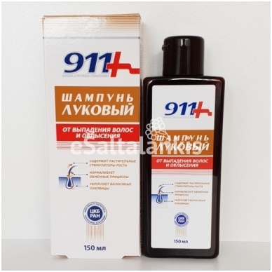 "911" Svogūninis šampūnas nuo plaukų slinkimo, 150 ml
