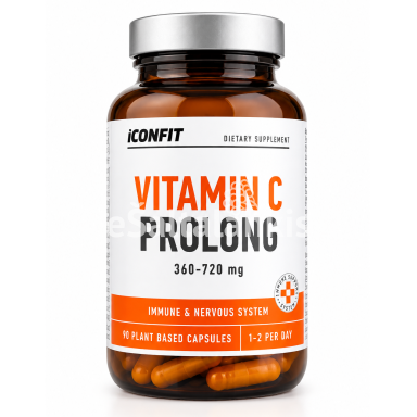 Maisto papildas ICONFIT Vitaminas C Prolong (90 kapsulių) Maisto papildas ICONFIT Vitaminas C Prolong (90 kapsulių)