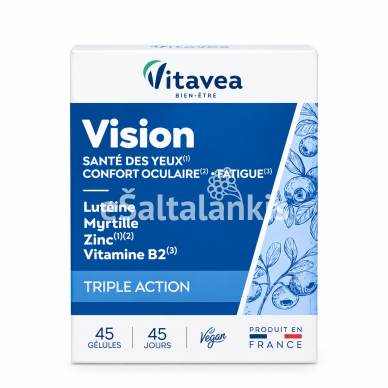 Maisto papildas VITAVEA VISION Regėjimo komfortui, 45 augalinės kilmės kapsulės Maisto papildas VITAVEA VISION Regėjimo komfortui, 45 augalinės kilmės kapsulės