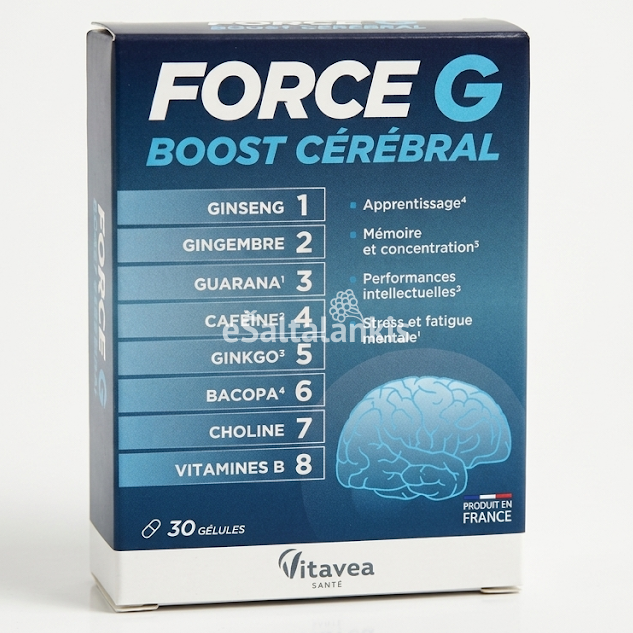 Maisto papildas VITAVEA FORCE G BOOST CÉRÉBRAL protinei veiklai, 30 augalinės kilmės kapsulių Maisto papildas VITAVEA FORCE G BOOST CÉRÉBRAL protinei veiklai, 30 augalinės kilmės kapsulių