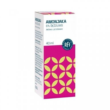 Amoniako 6 % tirpalas, 40 ml. Amoniako 6 % tirpalas, 40 ml.
