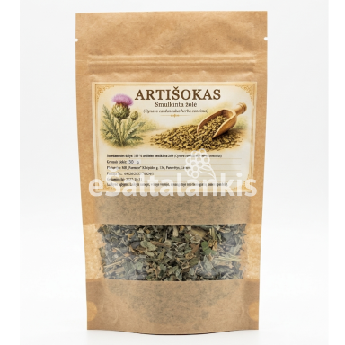 Artišokų lapų žolelių arbata, 30 g. Artišokų lapų žolelių arbata, 30 g.