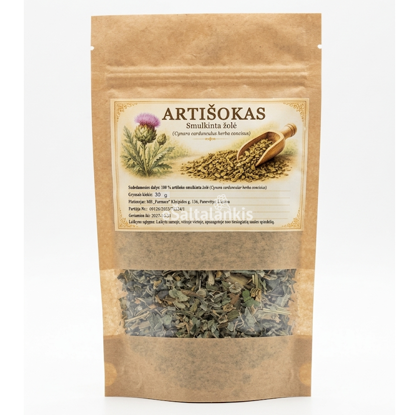 Artišokų lapų žolelių arbata, 30 g.