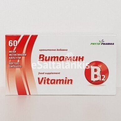 Maisto papildas B12 vitaminas 60kap. "Fitofarm"