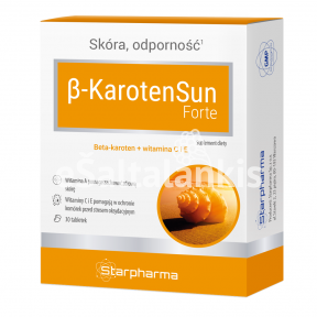 Maisto papildas B-Karoten Sun Forte 30 tab. "Starpharma"