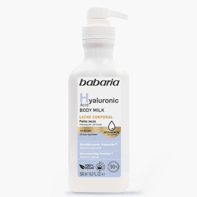 Babaria Kūno pienelis su hialurono rūgštimi, 500 ml. Babaria Kūno pienelis su hialurono rūgštimi, 500 ml.