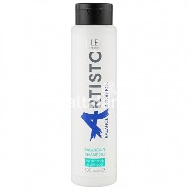 Balansuojantis šampūnas sausiems galiukams ir riebioms šaknims Elea Professional Artisto Balance&Control, 300 ml.