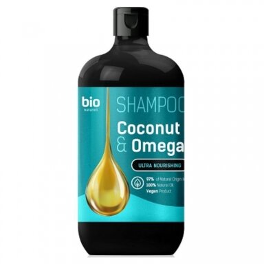BIO NATURELL šampūnas plaukams su kokosų aliejumi ir Omega 3, 946 ml. BIO NATURELL šampūnas plaukams su kokosų aliejumi ir Omega 3, 946 ml.