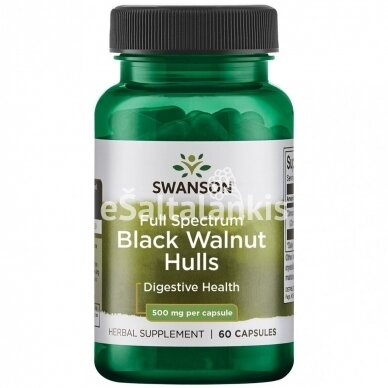 Maisto papildas BLACK WALNUT 500 mg. 60 kap. "SWANSON"