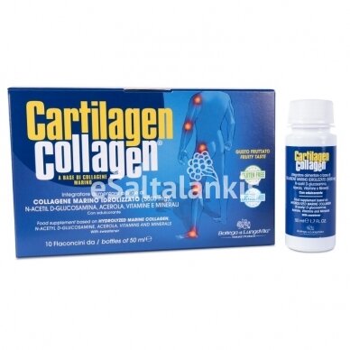 Maisto papildas Cartilagen Collagen 10 buteliukų po 50 ml.