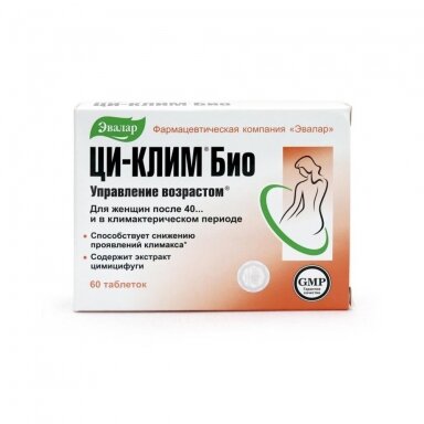 Maisto papildas CI-KLIM 60 tab. po 200 mg. Maisto papildas CI-KLIM 60 tab. po 200 mg.