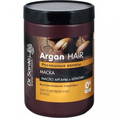 DR.SANTE / ARGAN HAIR Kreminė plaukų kaukė ARGANO ALIEJUS IR KERATINAS / 5 min., 1000 ml. DR.SANTE / ARGAN HAIR Kreminė plaukų kaukė ARGANO ALIEJUS IR KERATINAS / 5 min., 1000 ml.