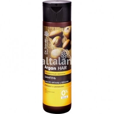 Dr. Sante pažeistų plaukų šampūnas ARGAN HAIR su argano aliejumi ir keratinu, 250 ml.
