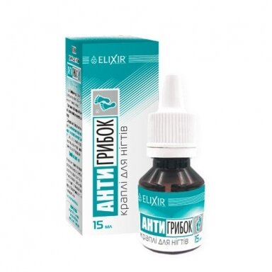 EliXIR "Antigribok" lašai nuo nagų grybelio, 15 ml.