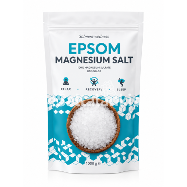 Epsom magnio vonios druska, 1 kg.