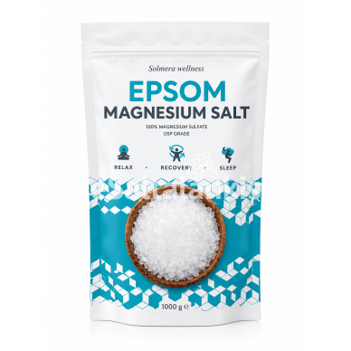 Epsom magnio vonios druska, 1 kg. Epsom magnio vonios druska, 1 kg.