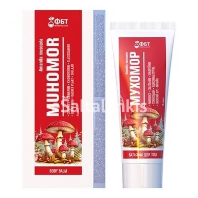 FBT "MUCHOMOR" (Musmirė) kremas - balzamas kūnui, 75ml. FBT "MUCHOMOR" (Musmirė) kremas - balzamas kūnui, 75ml.