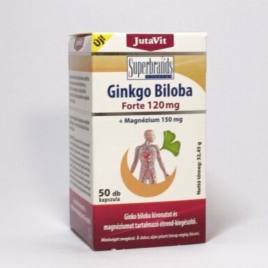 Maisto papildas Ginkgo Biloba Forte + Magnis 50 kap. "JutaVit' Maisto papildas Ginkgo Biloba Forte + Magnis 50 kap. "JutaVit'