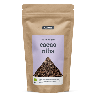 ICONFIT ekologiški neapdoroti kakavos pupelių gabaliukai (200g) ICONFIT ekologiški neapdoroti kakavos pupelių gabaliukai (200g)
