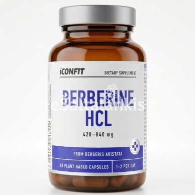 ICONFIT maisto papildas Berberinas HCl 60 kapsulių ICONFIT maisto papildas Berberinas HCl 60 kapsulių