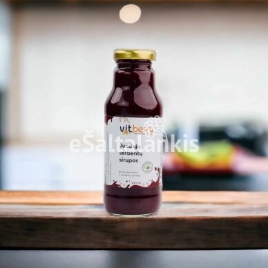 Juodųjų serbentų sirupas 300 ml. Juodųjų serbentų sirupas 300 ml.
