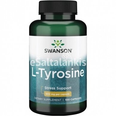 Maisto papildas L-TIROZINAS 500 mg. 100 kap. "SWANSON"