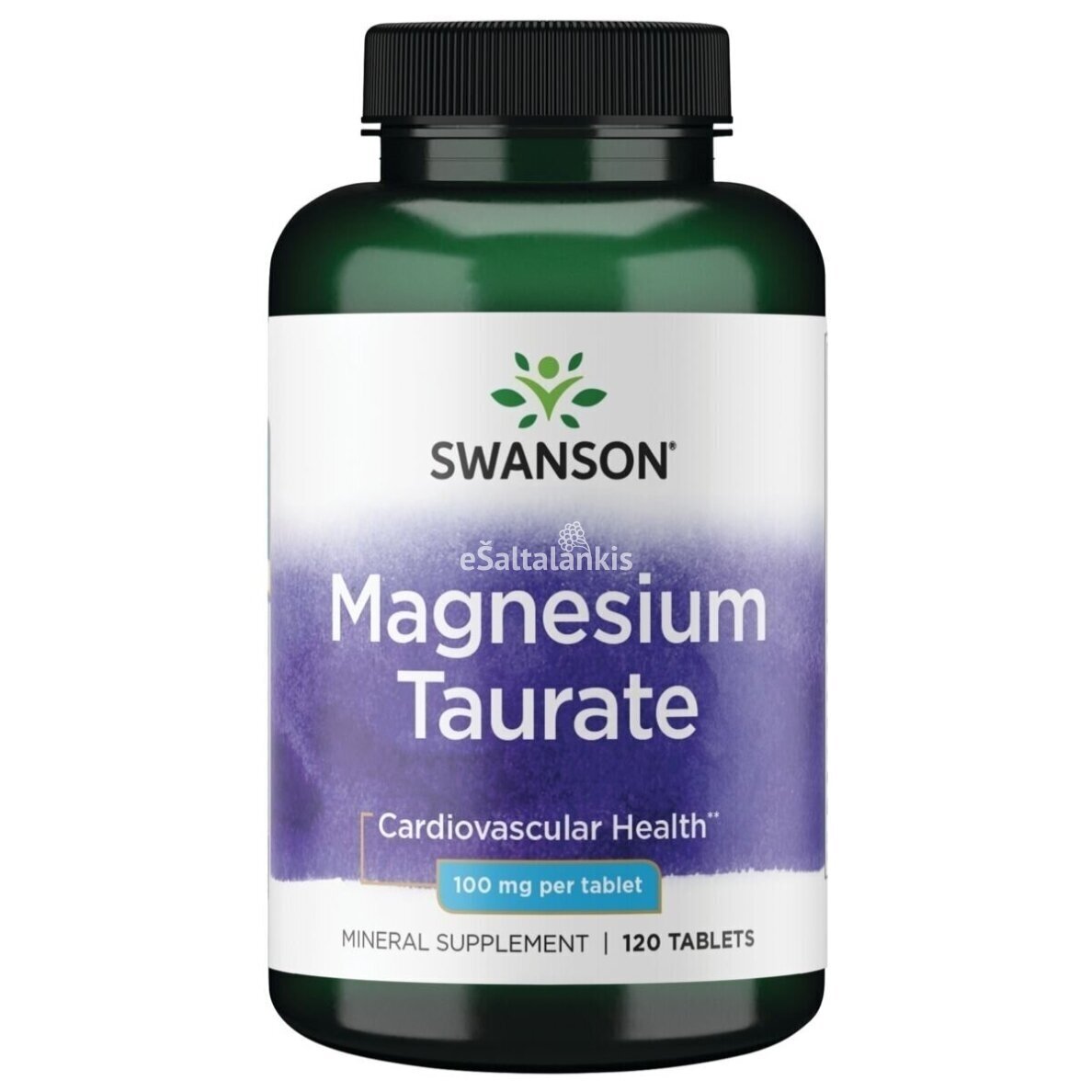 Maisto papildas Magnio Tauratas 100 Mg 120 Veg. Tab. (Swanson, JAV)