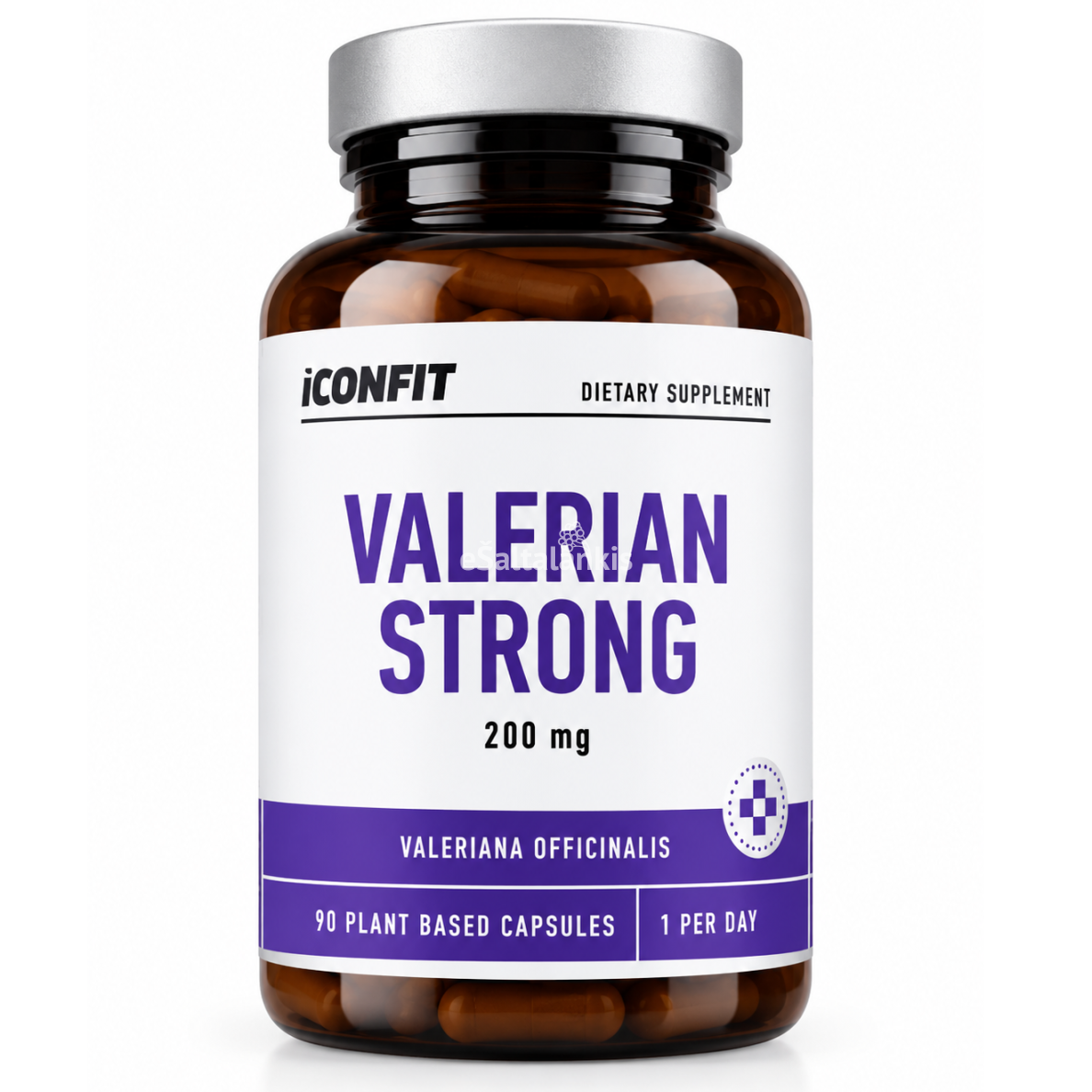 Maisto papildas Valerijono ekstraktas ICONFIT VALERIAN STRONG, 90 kapsulių Maisto papildas Valerijono ekstraktas ICONFIT VALERIAN STRONG, 90 kapsulių