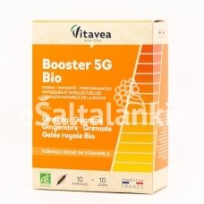 Maisto papildas Energijos pliūpsnis Booster 5G Bio 10 ampulių "Vitavea"