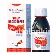 Maisto papildas GoldenPharm® Bronchofliu sirupas, 100 ml.