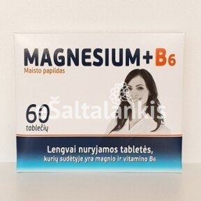 Maisto papildas Magnesium + B6 60tab.
