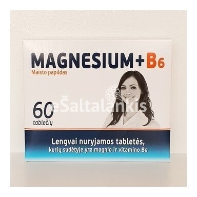 Maisto papildas Magnesium + B6 60tab.