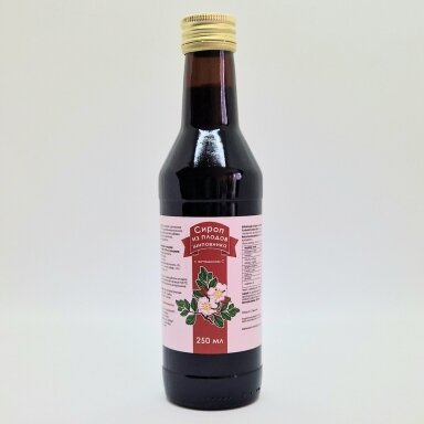 Maisto papildas Erškėtuogių sirupas su vitaminu C, 250 ml. Maisto papildas Erškėtuogių sirupas su vitaminu C, 250 ml.