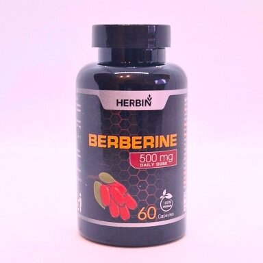 Maisto papildas Herbin Berberinas 500 mg, 60 kap.