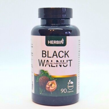 Maisto papildas Herbin Juodasis riešutmedis 500 mg, 90 kap. Maisto papildas Herbin Juodasis riešutmedis 500 mg, 90 kap.
