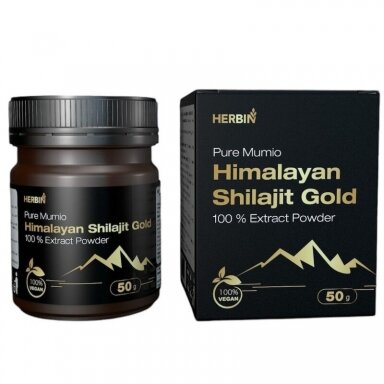 Maisto papildas Išgrynintas Himalajų Mumio (Shilajit) Gold 100 % ekstrakto miltelių, 50g. Maisto papildas Išgrynintas Himalajų Mumio (Shilajit) Gold 100 % ekstrakto miltelių, 50g.