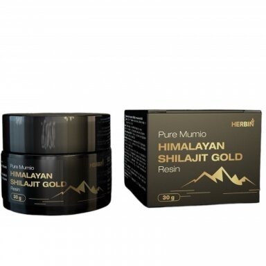 Maisto papildas Išgrynintas Himalajų Mumio (Shilajit) Gold derva / pasta, 30g.
