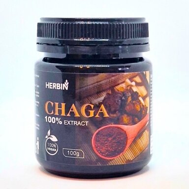Maisto papildas Įžulnusis skylenis (beržo grybas / Čaga) 100 % ekstraktas, 100g. Maisto papildas Įžulnusis skylenis (beržo grybas / Čaga) 100 % ekstraktas, 100g.