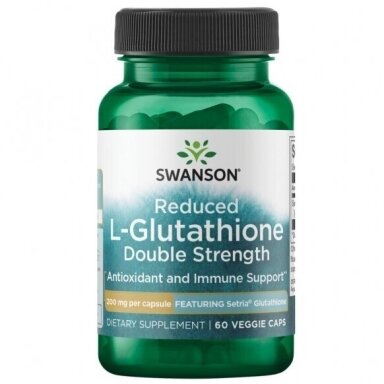 Maisto papildas L-GLUTATIONAS REDUKUOTAS 60 kap. SWANSON Maisto papildas L-GLUTATIONAS REDUKUOTAS 60 kap. SWANSON
