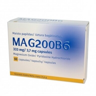 Maisto papildas MAG200B6, 60 kap.