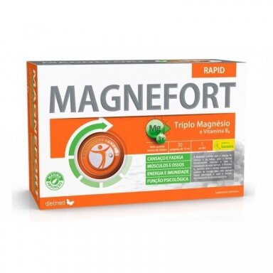 Maisto papildas Magnefort trigubas magnio šaltinis + B6, 30 buteliukų Maisto papildas Magnefort trigubas magnio šaltinis + B6, 30 buteliukų