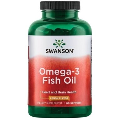 Maisto papildas Omega 3 1000 Mg Citrinų Skonio Žuvų Taukai 60 Kaps. Maisto papildas Omega 3 1000 Mg Citrinų Skonio Žuvų Taukai 60 Kaps.