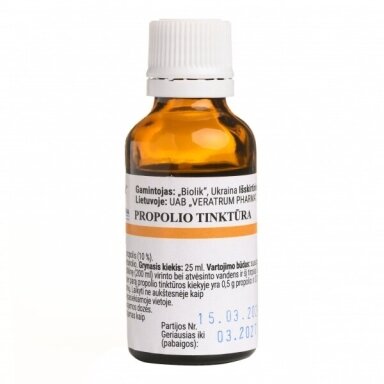 Maisto papildas Propolio tinktūra, 25 ml. Maisto papildas Propolio tinktūra, 25 ml.