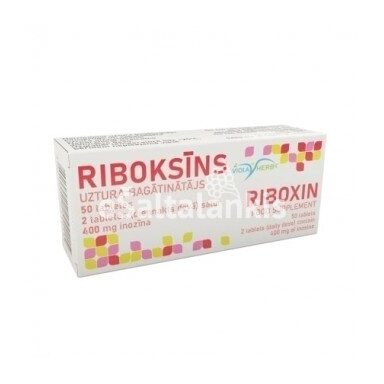Maisto papildas Riboksinas (inozinas) 200 mg, 50 tab.