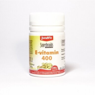 Maisto papildas Vitaminas E 400 TV 100 kap. "JutaVit"