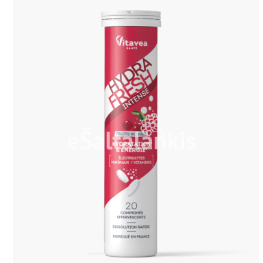 Maisto papildas Vitavea HYDRAFRESH Intense raudonųjų vaisių skonio, 20 tirpstančių tab. Maisto papildas Vitavea HYDRAFRESH Intense raudonųjų vaisių skonio, 20 tirpstančių tab.