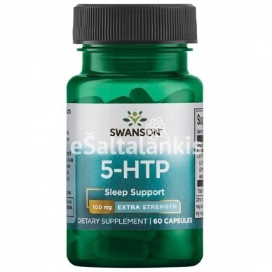 Maisto papildas 5-HTP (Hidroksitriptofanas) 100mg. 60 kap. "SWANSON"
