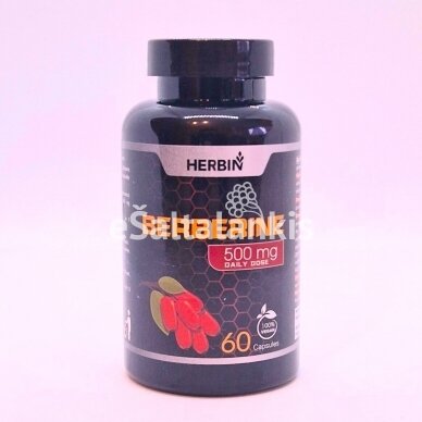 Maisto papildas Herbin Berberinas 500 mg, 60 kap.