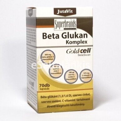 Maisto papildas JutaVit Beta glukan komplex, 70 kap.